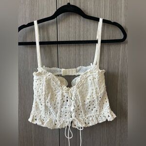 For Love & Lemons Bustier Lace Top